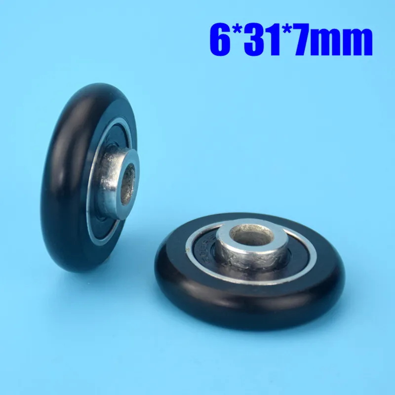 

1pcs 6*31*7mm spherical pulley, plastic wrap, POM non-standard bearing, single convex bearing wheel,inner ring height