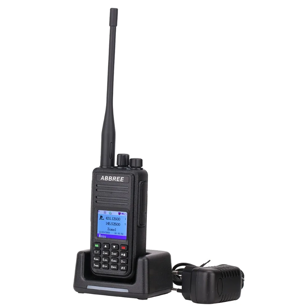 ABBREE AR UV380 (GPS) DMR цифровая/аналоговая рация VHF UHF Двухдиапазонная с двумя временными