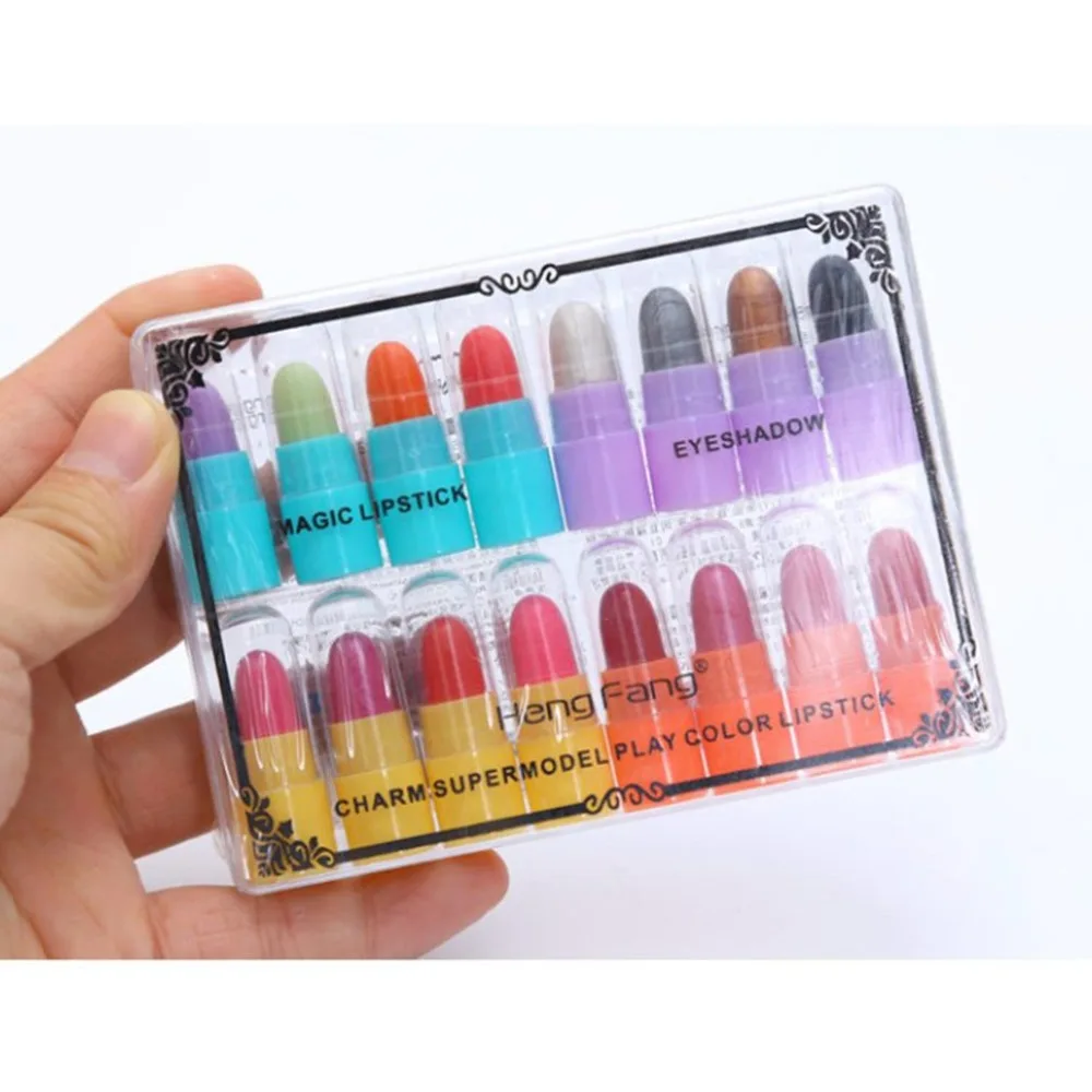 

8pcs Mini multicolor Lipstick 4pcs Moisturizing Color Changing Lipstick 4pcs Eye Shadow Highlight Pen Makeup combination sample