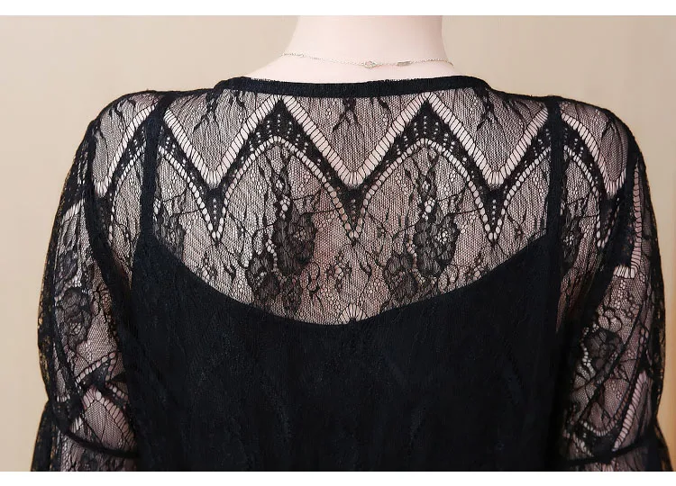 Женское платье большого размера moda mujer черное кружевное элегантное винтажное 4xl