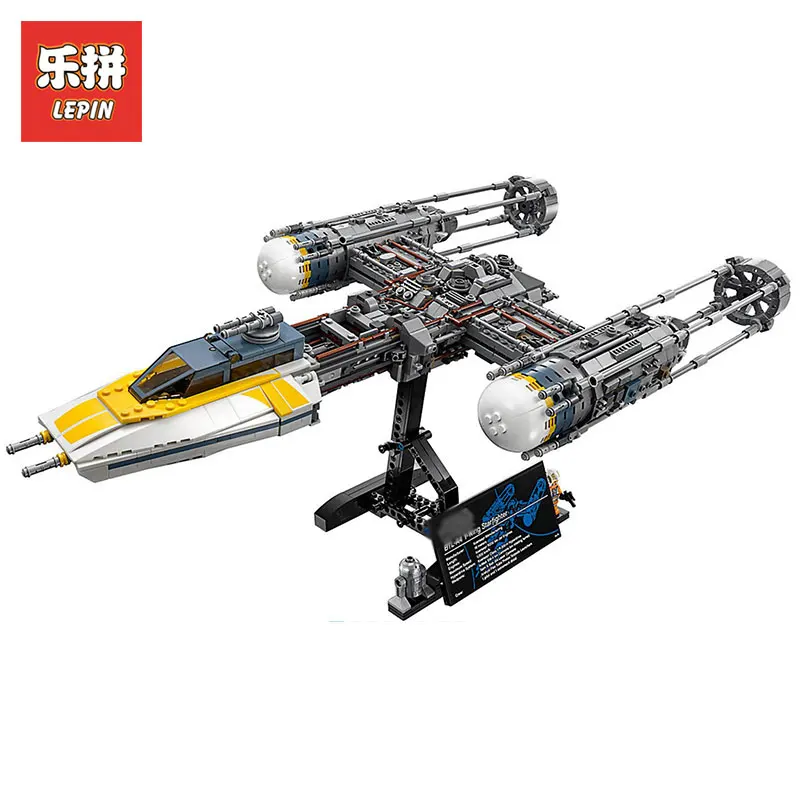 

Lepin 05143 2203Pcs Star Wars Series The 75181 New Y-wing Starfighter Set Model Building Blocks Bricks LegoINGlys DIY Toys