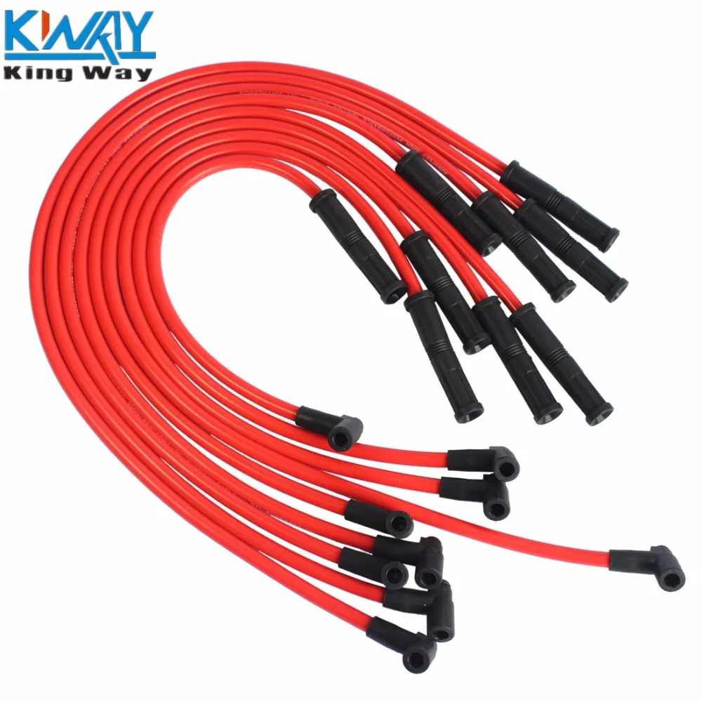 

FREE SHIPPING - King Way - NEW HEI Spark Plug Wires Set 90 to Straight For Chevy SBC BBC 350 383 400 454 V8