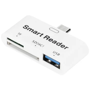 

Smart Card Reader OTG Card Reader Adapter TF Card for Samsung MacBook Pro Type-C Card Reader ABS Black/White