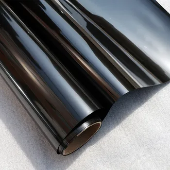 

SUNICE Black Tint Window Film Self Adheisve Privacy Sticker Decals 0%VLT 100% UV Proof Window Tint Car Home Solar Tint 1x5m