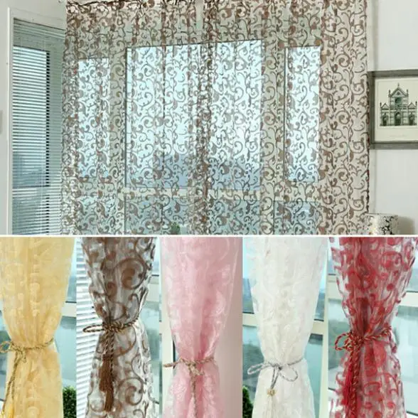 High Quality Chic Fl Type Tulle Voile Door Window Curtain Drape High Quality Chic Fl Type Tulle Voile Door Window Curtain Drape Panel Sheer Scarf Valance In Curtains From Home Garden On Aliexpress Alibaba