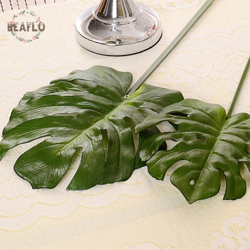 1PC-Artificial-Plant-Plastic-Fake-Monstera-Leaves-Wedding-Flower-Floristry-Arrangement-Home-Decoration (1)
