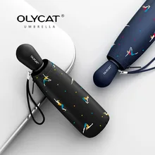 OLYCAT Mini sombrilla para el sol estilo de Yoga lindo paraguas para niñas pequeñas lluvia mujeres portátil ultraligero mujer paraguas a prueba de viento Parasol(China)