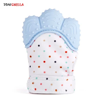 

Baby Teether Salient Design Pacifier Glove Nursing Help Teething Self-Soothing Mouth Care Polar Fleece Surface Hook Loop T0400