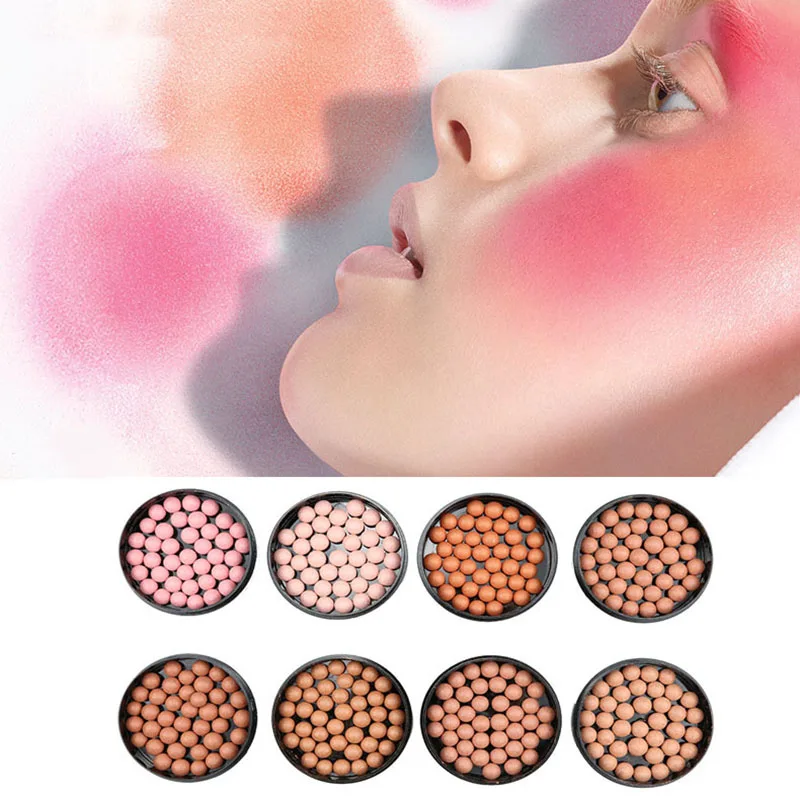 

Hot selling Matte Blush Ball Contour Eyeshadow Waterproof Long Lasting Cosmetics with Brush