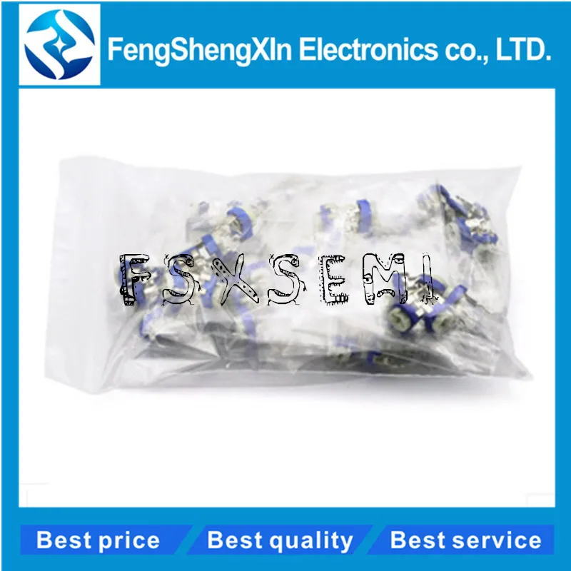 Multiturn potentiometer linear potentiometer rotary potentiometer potentiometer kit trimmer potentiometer adjustable resistor electronic components 13values*5pcs = 65pcs Trimming potentiometer RM-065 top adjustment 100R-1M RM065 Variable resistors assorted kit 100R 200R 1K 10K