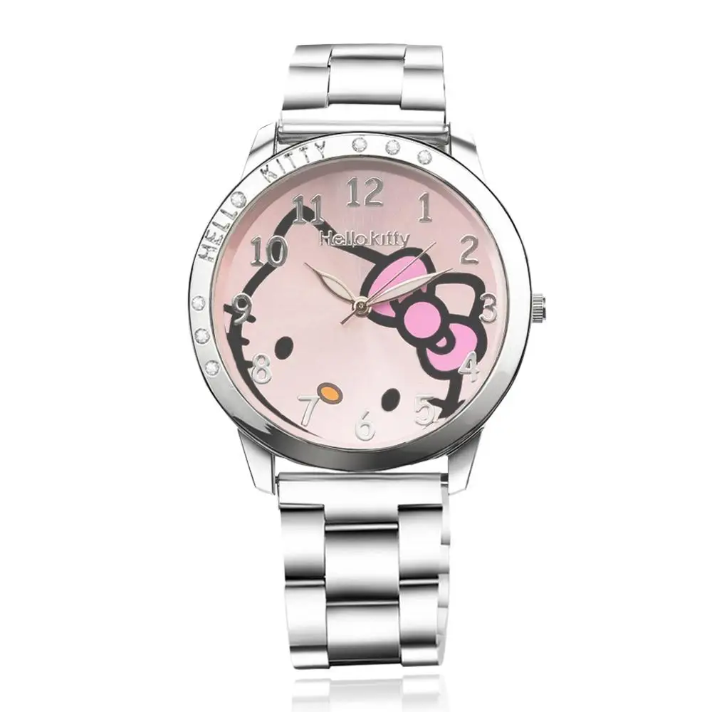 Топ бренд женские часы розовый горный хрусталь Женские часы полная сталь кварцевые модные платья Relogio Feminino повседневные наручные часы подарок - Цвет: Розовый