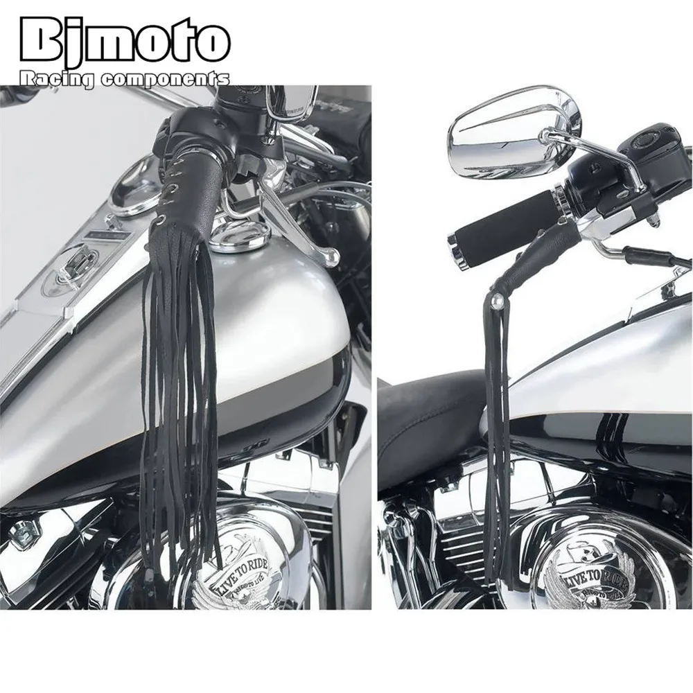 BJMOTO пара мотоциклетная бахрома 2" ручка Крышка 19" рычаг крышки комбо для Harley Cruiser на заказ