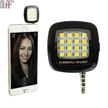 Mini 16 LED Spotlight Camera Smartphone Led Flash Fill Light for iPhone Android Devices for External Flash Fill Selfie Light