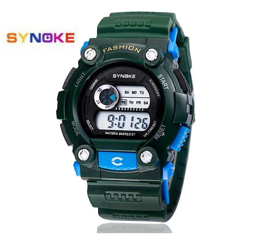 SYNOKE brand Watches Men Military LED Digital Watch Boy Dive 30M Fashion Outdoor Sport Wristwatches clock relogio masculino | Наручные