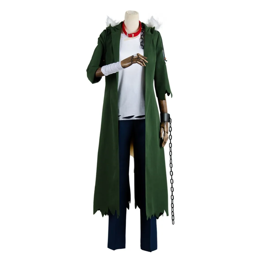 Костюм для косплея моя боку геройская академия Katsuki Bakugou длинное зеленое пальто