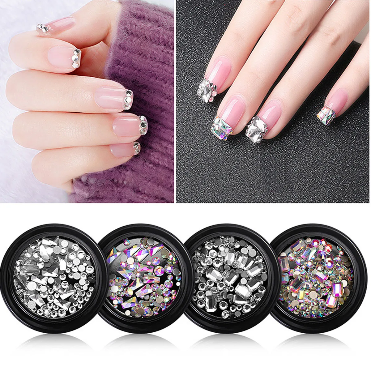 

1 Box Colorful 3D Jelly AB Acrylic Wheel DIY Nail Art Tips Jewelry Rhinestones Manicure Nails Art Decoration