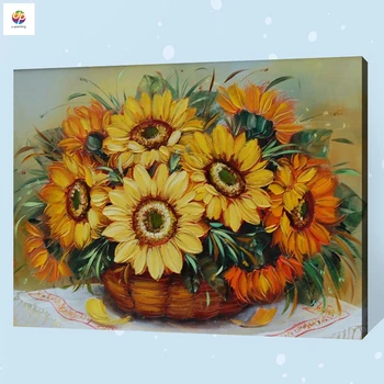 

Frameless Digital Painting By Numbers Booming Sunflower Landscape Acrylic Paint Modern Wall Art Canvas Painting Home Deco Deal