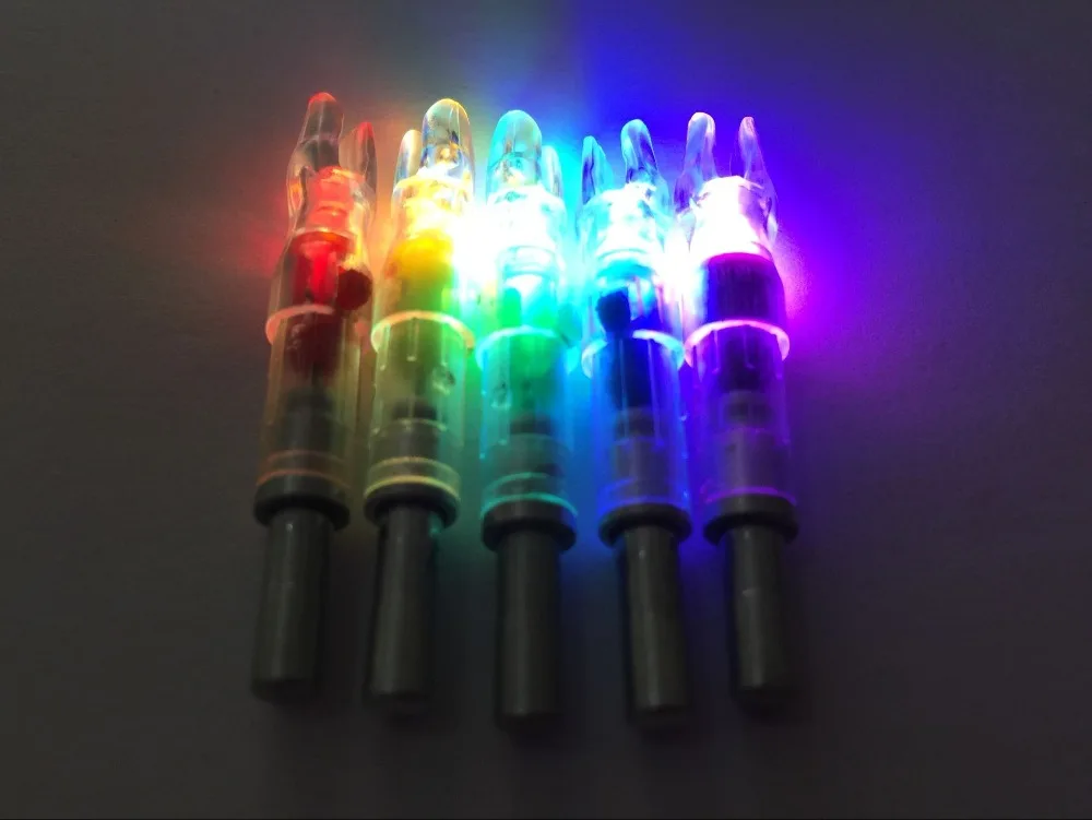

6PK toolless design changable battery lighted led arrow nocks for ID 6.2mm shaft