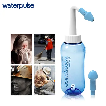 

Waterpulse Portable Nasal Rinse Cleaner 500ml Capacity Nasal Wash Bottle Irrigation Allergies Relief Rinse Neti Pot No Box