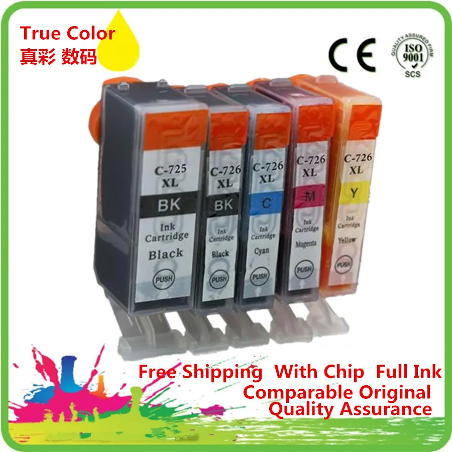 PGI 725 XL PGI725 CLI 726 сменный картридж для принтера Canon IP4870 IP4970 IX6560 MG5170 MG5270 MG5370 MX886 MX897|ink