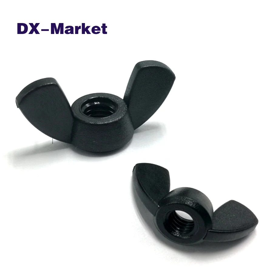 M4 M5 M6 M8 PA66 Nylon wing nuts , High quality black plastic wing nut