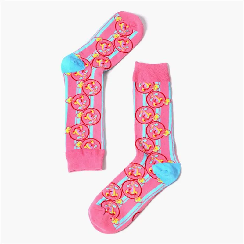 Новые Брендовые повседневные чесаные хлопковые носки мужские цветные носки для рождественских подарков счастливый скейтборд длинные носки хип хоп Уличная