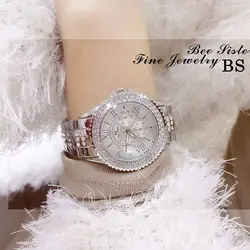 Новинка 2017 года для женщин часы Роскошные Алмаз известный бренд элегантное платье часы дамы наручные часы Relogios Femininos saat ZDJ