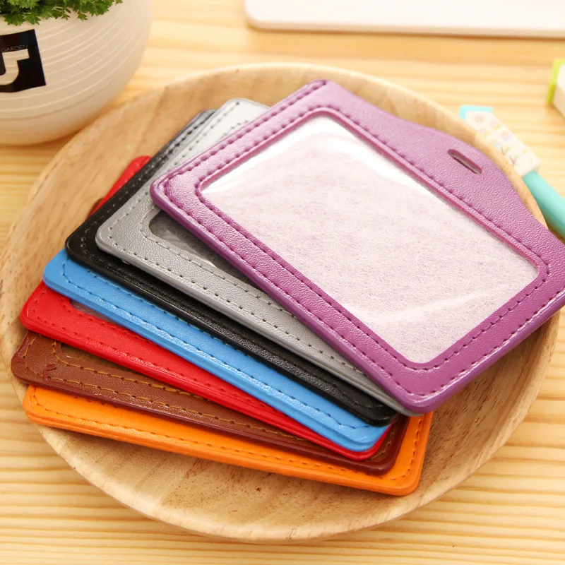 

10PCS Wholesale Horizontal Vertical Name Credit Card Holders Women PU Bank Card Neck Strap Card Bus ID Holders Identity