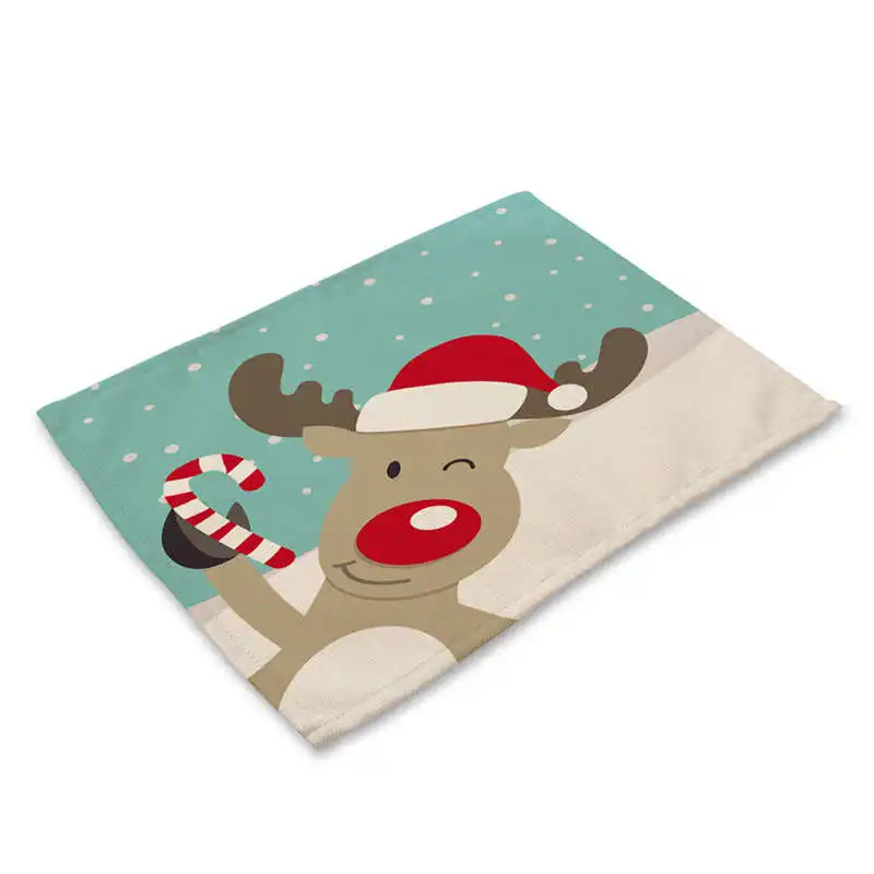 1Pcs Bowl Fork Placemat Mat Decoration Home Party Christmas Dining Table #2n5 (2)