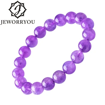 

Purple Jade Bead Bracelet For Women Natural Stone Beads Bring Good Luck Man Bracelets Jewelry Couple bracelets Findings