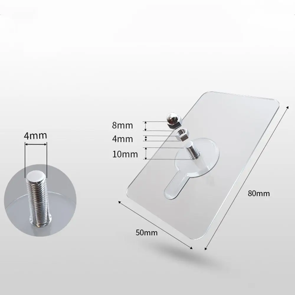 

2/4pcs Transparent No-trace Nail Strong Adhesive Wall Poster Hook Curtain Nail Durable Living Room Organizer Sticker Towel Hung