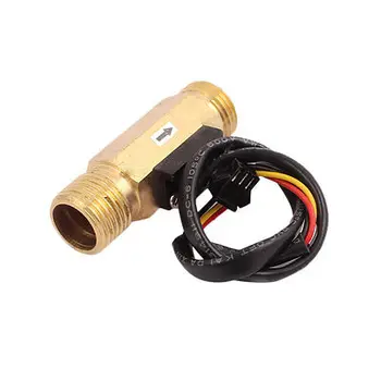 

SEN-HZ21WI G1/2 Male Thread Brass Hall Water Flow Sensor 1-30L/min 66mm
