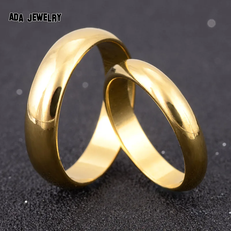 simple engagement wedding couple rings lovers set gold color rings for men women his and her - His And Hers Wedding Rings Cheap simple engagement wedding couple rings lovers set gold color rings for men women his and her - His And Hers Wedding Rings Cheap