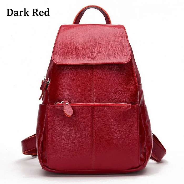 trendy sling bags 2022 HOT 100% Soft Genuine Cow Leather Cowhide Women's Female Top Layer Nature Cow Skin Girl School Book Shopping Bags Knapsack most stylish backpacks