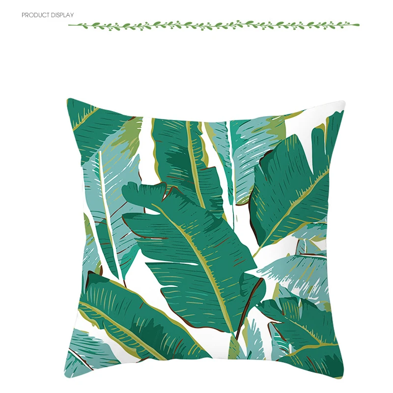 Подушка Чехол монстера удобная домашняя мягкая высокое качество Зеленый Кактус растений 1 шт. 45*45 см тропические Лидер продаж