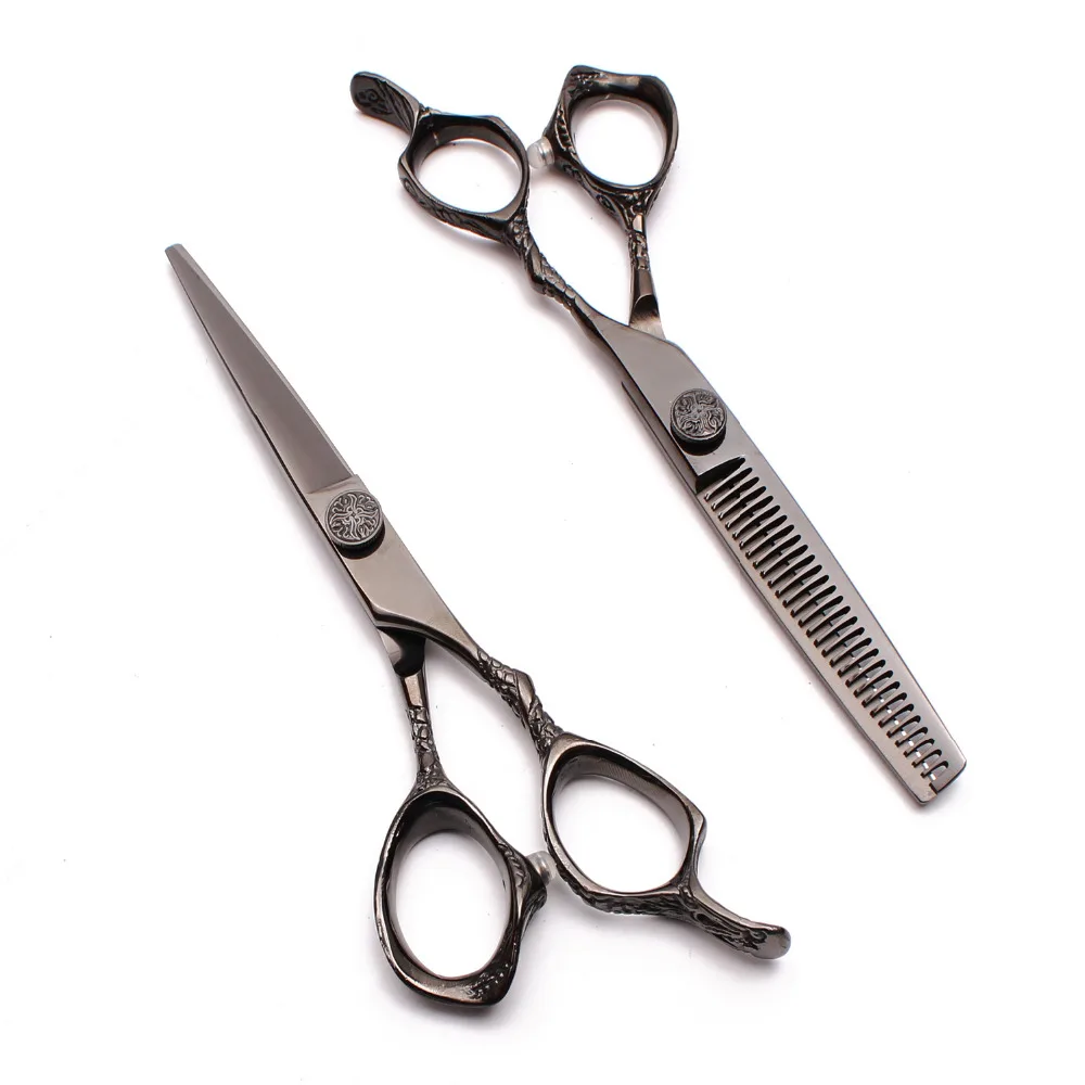 

6" 17.5cm Customized Logo Japan Stainless Haircut Cutting Scissors Thinning Shear Hairdressing Professional Hair Scissors C9001