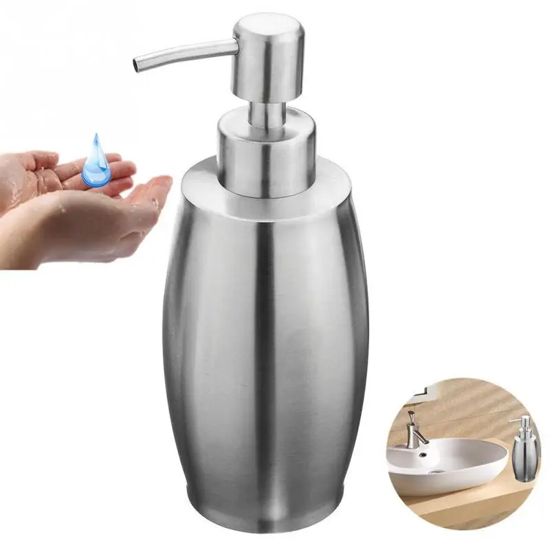 

Stainless Steel Soap Pump WC Bathroom Liquid Lotion Dispenser Toilet Hand Wash Replacement Bottle shape Liquid Soap Dispensers