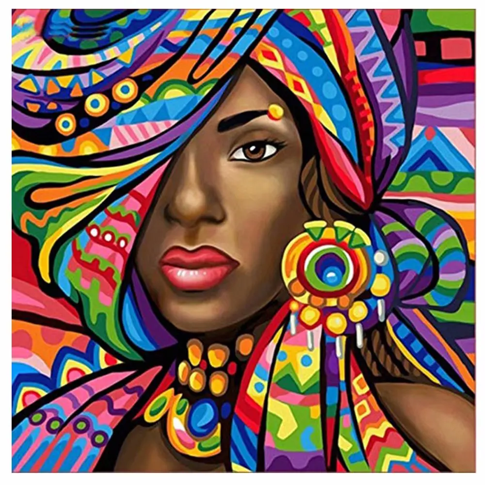 

LZAIQIZG Full Square Diamond Painting Abstract Women 5D Diy Diamond Embroidery Home Decoration Picture Mosaic Rhinestone Gift