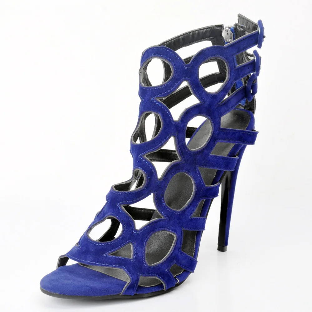 

Women Shoes New Party Cut Outs Shoes Women High Heels Dress Sandals EU34-43 Large Size Shoes Women