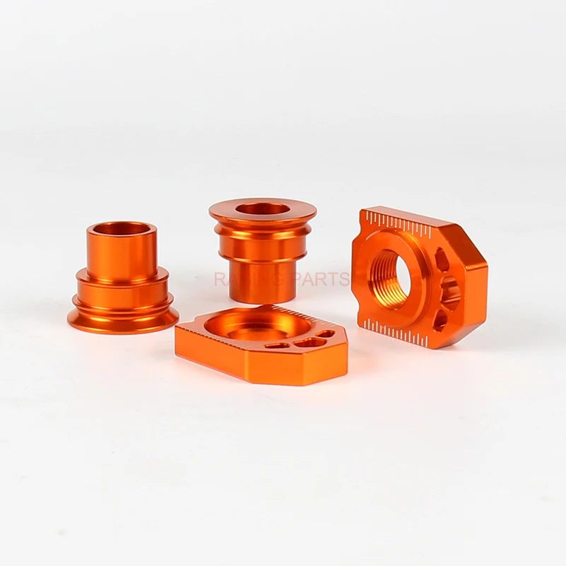 

Motorcycle CNC Rear Chain Adjuster Axle Block And Front Rear Wheel Hub Spacer For SX SX-F XC XC-F 125 250 350 450 530