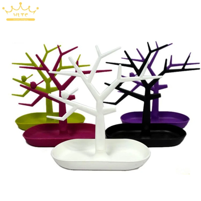 Free Shipping Jewelry Necklace Ring Earrings 5 Colors Bird Tree Stand Display Organizer Holder Rack | Украшения и аксессуары