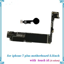 Хорошо протестированный разблокированный 32 ГБ/128 ГБ/256 ГБ для Apple iPhone 7 Plus 5,5 дюймов материнская плата с сенсорным id материнской платы с полным чипом логической платы