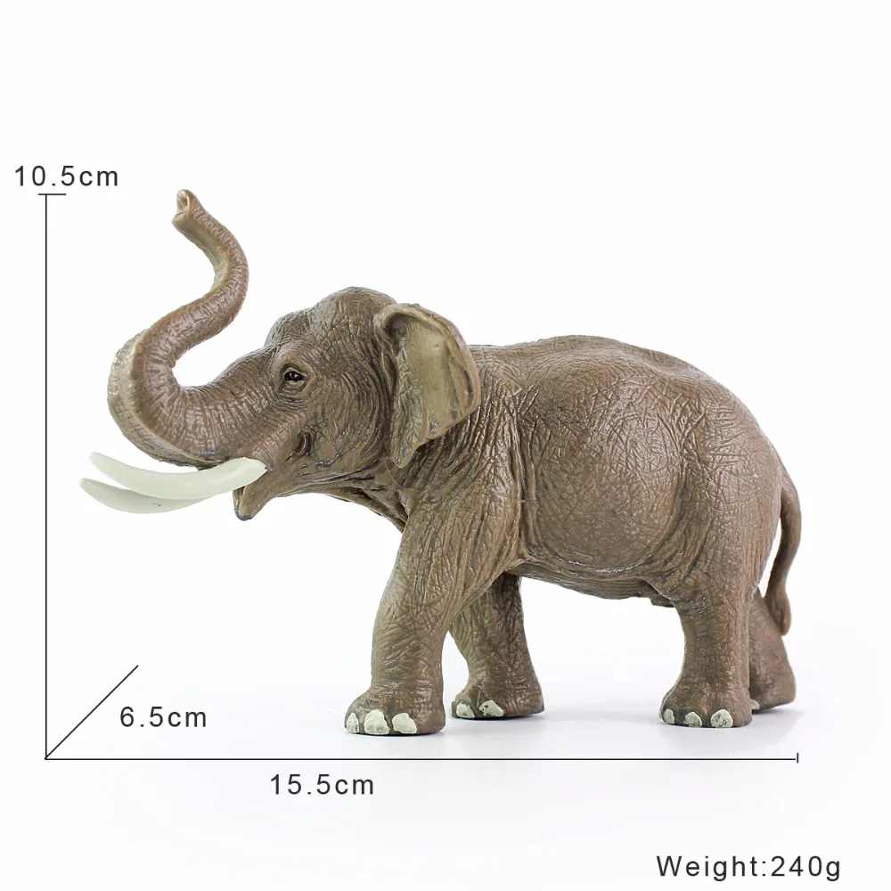 Bubles Wall African Elephant Wild Animals Simulation Female Elephant Action Figures Model Figurine Collection Toys For Kids