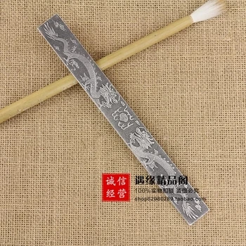

Ancient Miao Silver-white Copper Paper-making Metal Press Scale (Relief. Shuanglong Drama Pearl) Single