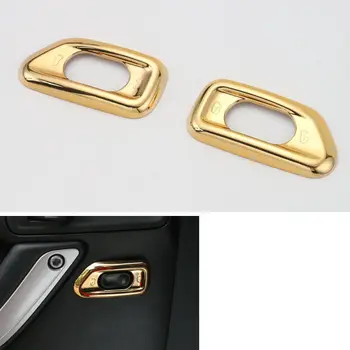 

BBQ@FUKA 2x Gold/Red/Black Door Lock Knob Button Surround Cover Trim Car Styling Sticker Fit For JEEP Wrangler JK 2011-2015