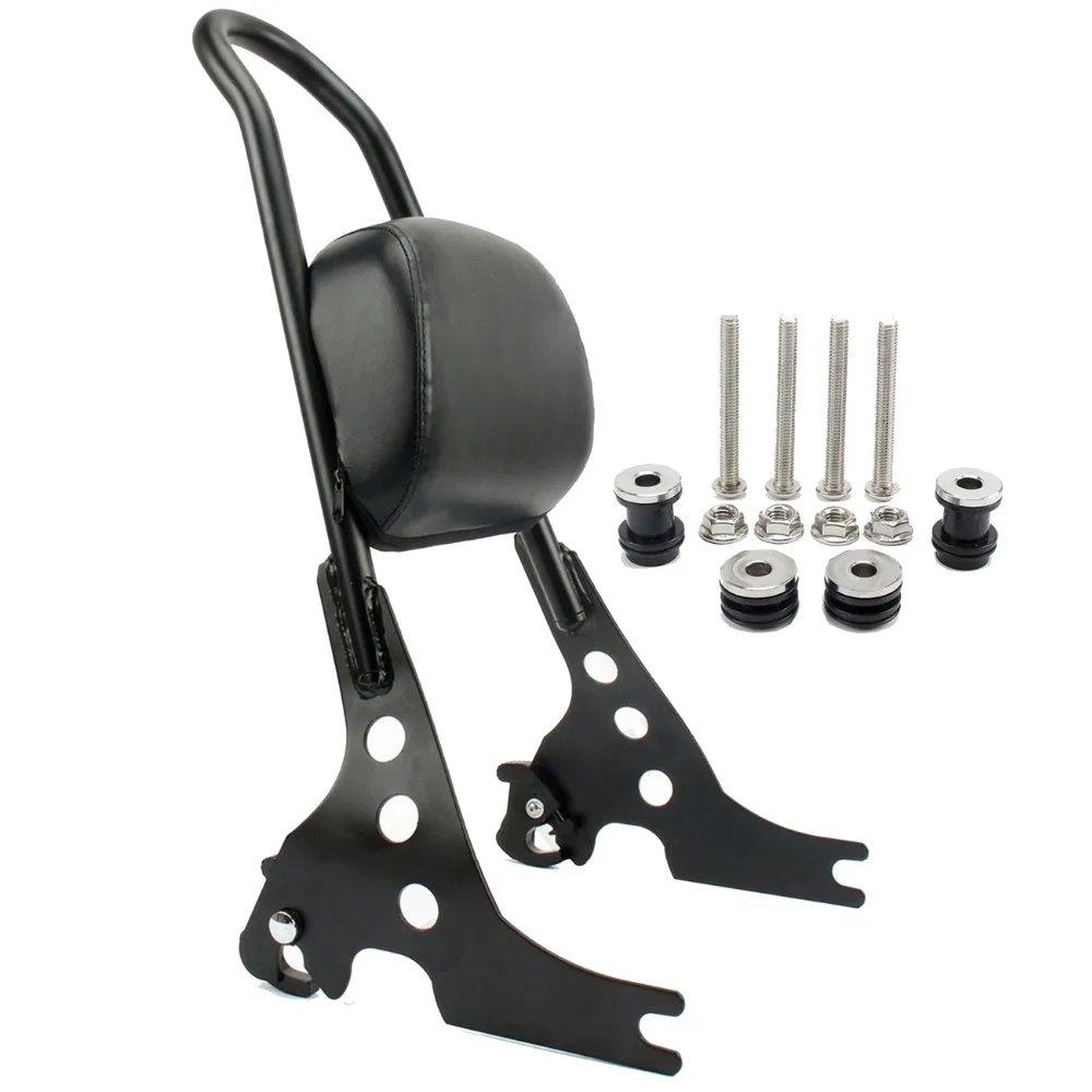 Motorcycle Rear Passenger Seat Backrest Sissy Bar Detachable Docking Hardware Pad Kit For 04-lather Harley Sportster 883 1200 XL |