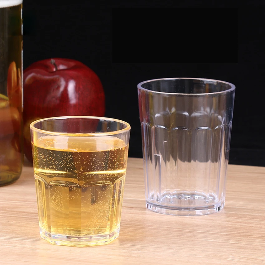Акриловая прозрачная чашка, многоразовая, лучше, чем стеклянная, 1 шт., стакан для ликера, короткое стекло, бокал для водки, китайский белый бокал для вина с логотипом