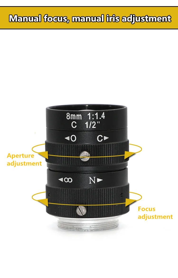 Manual focus, manual iris adjustment