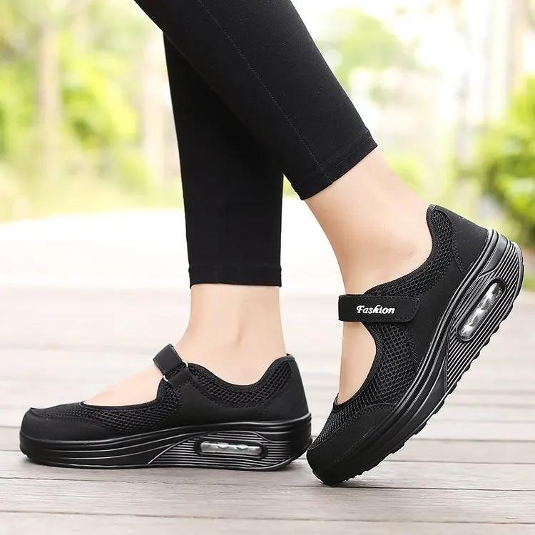 Летние модные женские туфли на плоской платформе; женская повседневная обувь из дышащего сетчатого материала; zapatos mujer; женские водонепроницаемые мокасины; mujer; Размеры 35-43