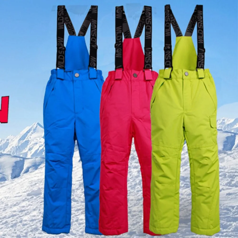 

Children Outdoor Ski Climbing Pants Outdoor Waterproof Ski Pants Warm Insulated Windproof Snow Pants